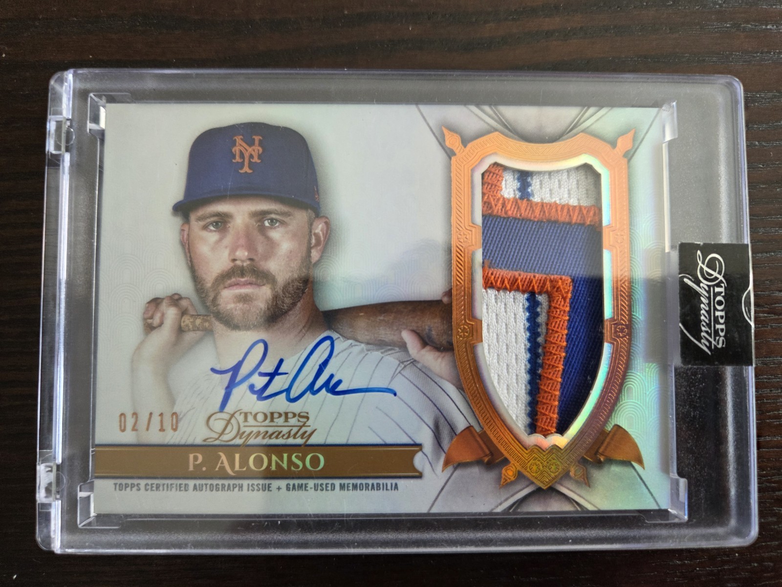 Pete Alonso 2024 Topps Dynasty Game-Used Jersey Patch Auto 2/10 New York Mets