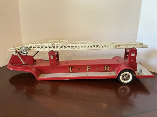 Vintage 1964 Tonka Pressed Steel Aerial Fire truck Trailer
