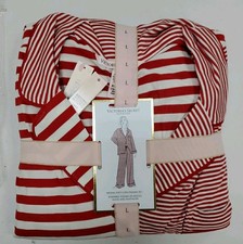 New Victoria's Secret Modal Soft Long Sleeve/Pant Pajama Set Red/White Size L
