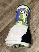 Big Dog 2007  Beach Towel Yellow 100% Cotton NWT READ!