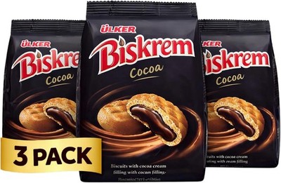 Ulker Biskrem Cocoa Cre Filled Cookies