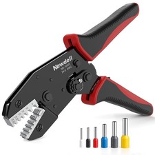 Ferrule Crimping Tool 24-8 AWG Wire Ferrule Crimper - Ratchet Wire Crimper To...