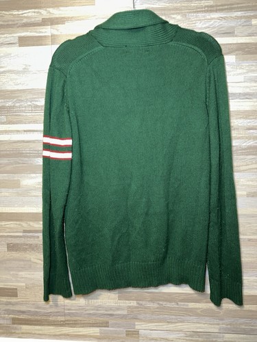 Varsity cardigan sweater Green Size Large , Letter H #K - Picture 5 of 7