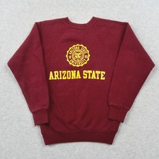 Vintage Artex Arizona State University ASU Kids Sweatshirt Maroon Size M 10-12