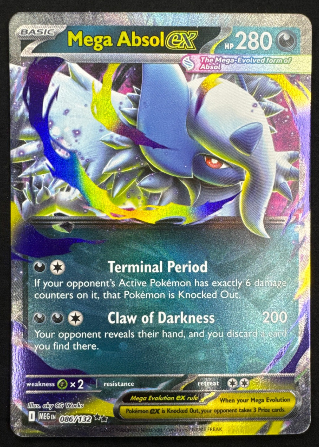 MEGA ABSOL EX 086/132 NM DOUBLE RARE MEGA EVOLUTION POKEMON 2025