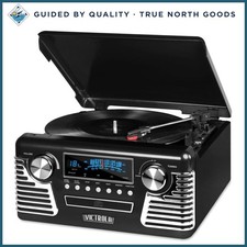 Vinyl Record Player with Bluetooth and Built-in Speakers for Easy Listening