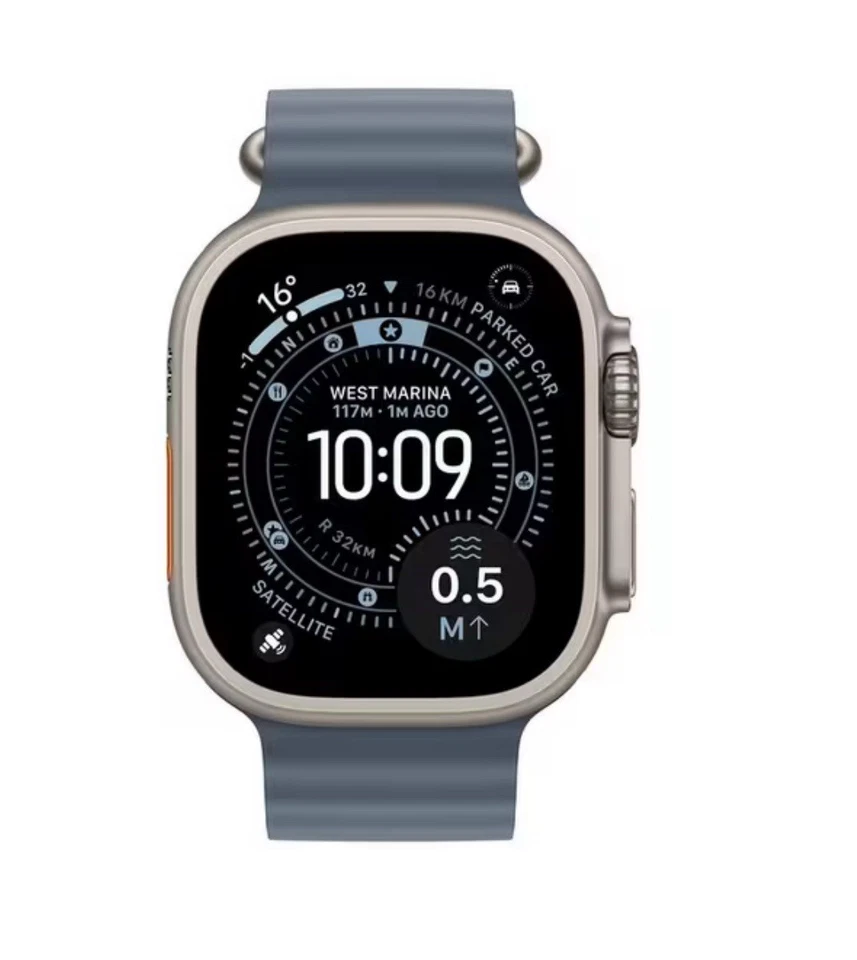 Apple Watch Ultra 3, 49mm Titanium blue Band, 1Size (GPS+ Cell) Receipt Warranty - Image 2 of 3