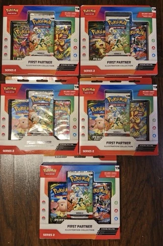 Pokémon First Partner Illustration Collection Series 2 Lot of x5 FACTORY SEALED