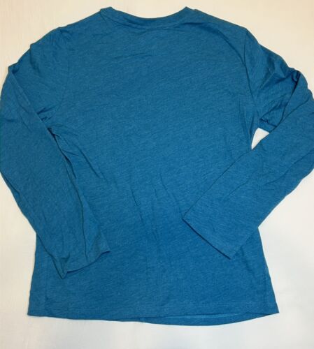 2x Cat & Jack Boys Teal Blue Dinosaur Graphic Long Sleeve T-shirt Size L 10/12 - Picture 3 of 6