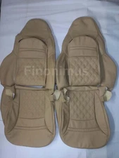 Best fit for Chevy Corvette C5 Sports seat cover Genuine Leather - Light Oak