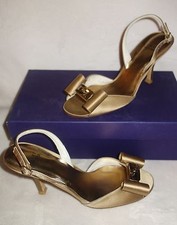 Stuart Weitzman 'Mesmerize' Heels camel satin sz 36.5 US SZ 6 new