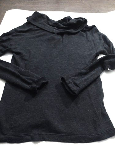 Maglione donna Standard JAMES PERSE COLLO A CAPPUCCIO Supima misto cotone taglia 2 grigio - Foto 6 di 6
