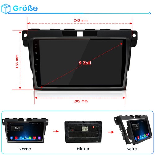 Quad Kern 1+32G Android12 Autoradio Für Mazda CX-7 CX7 2008 2015 GPS Navi BT DAB - Bild 11 von 12