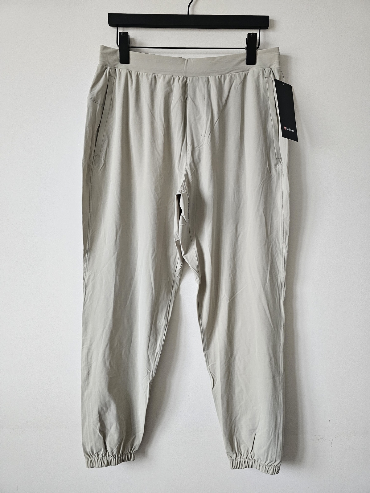 NWT LULULEMON RWLI Raw Linen Beige Surge Jogger Pants Large