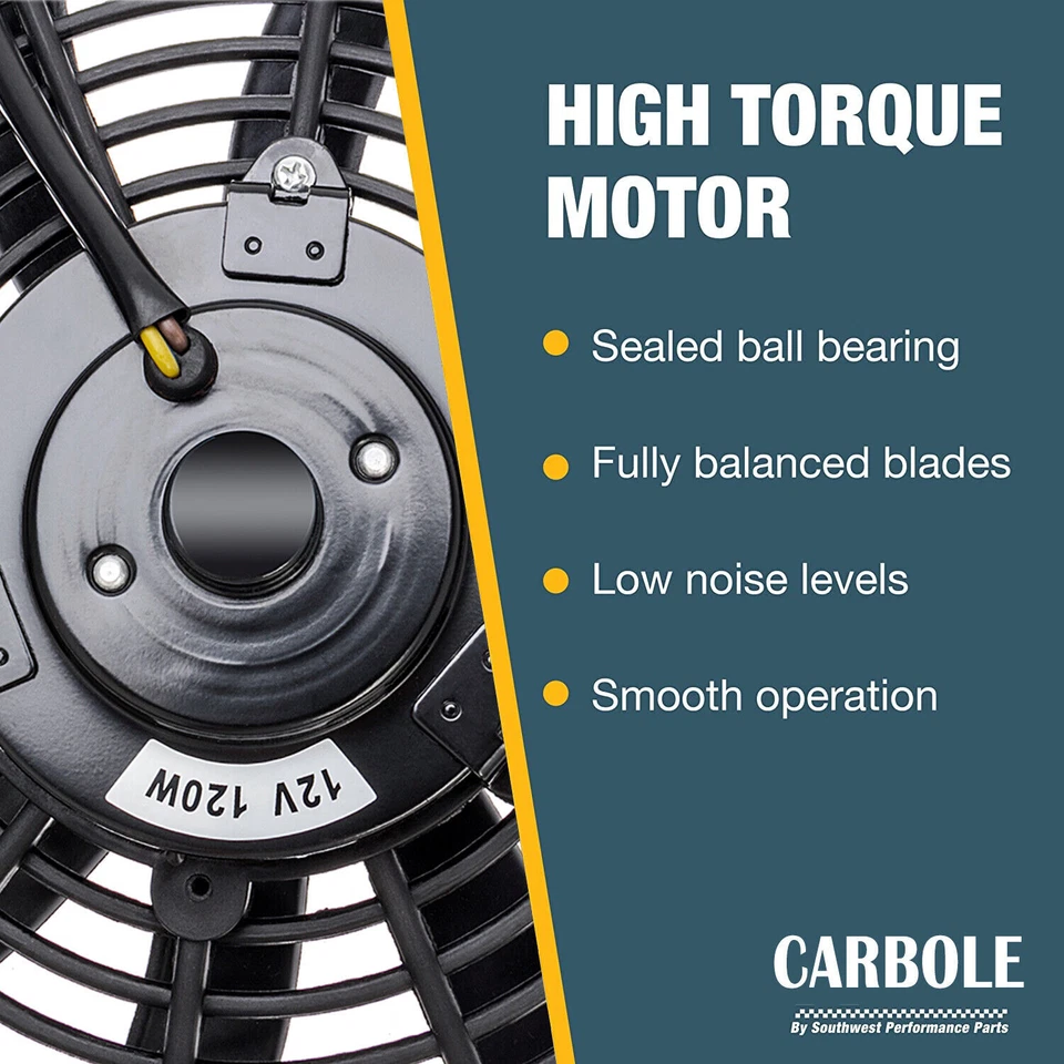 Kit de interruptor de relé termostato ventilador de refrigeración radiador eléctrico 12V 3500CFM 16"" Foto 4 de 4