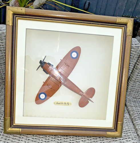 Spitfire Framed Model Built In Wood. Reach for the Sky" plaque.please See Info. - Picture 4 of 24