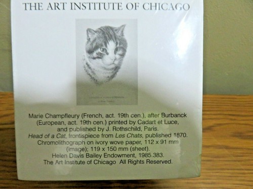 The Art Institute of Chicago Cat Stik-Withit Cubo Notas Adhesivas NUEVO - Imagen 3 de 4