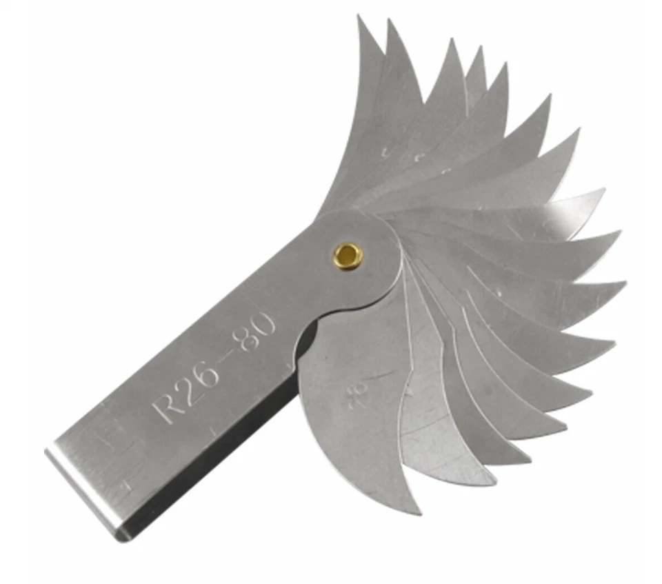 R26-80 Radius Gauge Alloy Steel Radius Fillet Gauge Portable Measuring Tool US