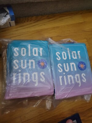 LOT OF 2 ---Solar Sun Rings Pool Water Heater With Palm Tree Design SEALED
