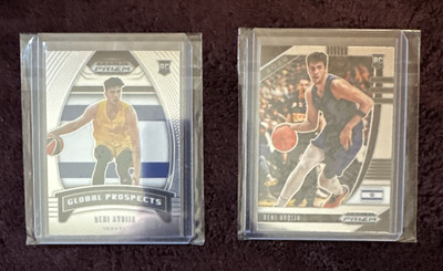 Lot of 2 Deni Avdija RCs Panini Prizm Draft Picks Base and Global Prospects