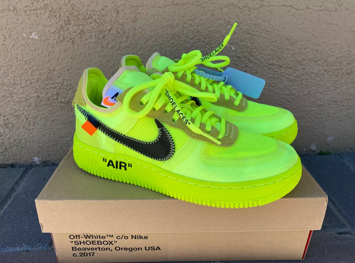 NIKE X OFF-WHITE The 10: Air Force 1 Low 'off-white Volt' Shoes in Yellow