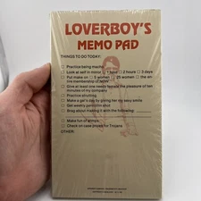 Vtg 1980s Lover Boys Memo Note Pad Novelty Funny Joke