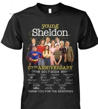 Young Sheldon 07Th Anniversary T-Shirt 2017 2024 Thank You For The Memories SP48