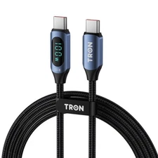  TRON USB C-C Digital Display Braided Charging Cable 100W | 5FT
