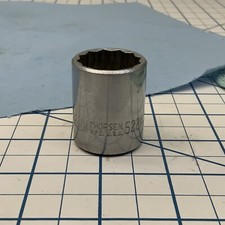 THORSEN 522M, 1/2 drive 12pt Metric Socket, size 22mm, made in USA