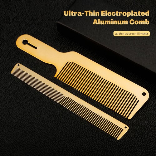 Aluminum Silver Barber Comb