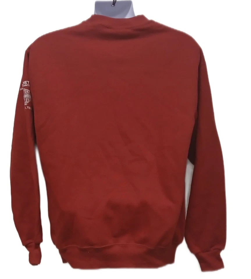 Harley Davidson Slope Cardinal Crew Hombre Rojo Sudadera Manga Larga Nuevo Foto 2 de 3