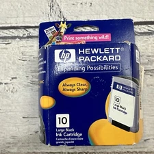 EXPIRED 08/2001 - HP C4844A Genuine Ink HP 10 Black Ink Cartridge Sealed Printer