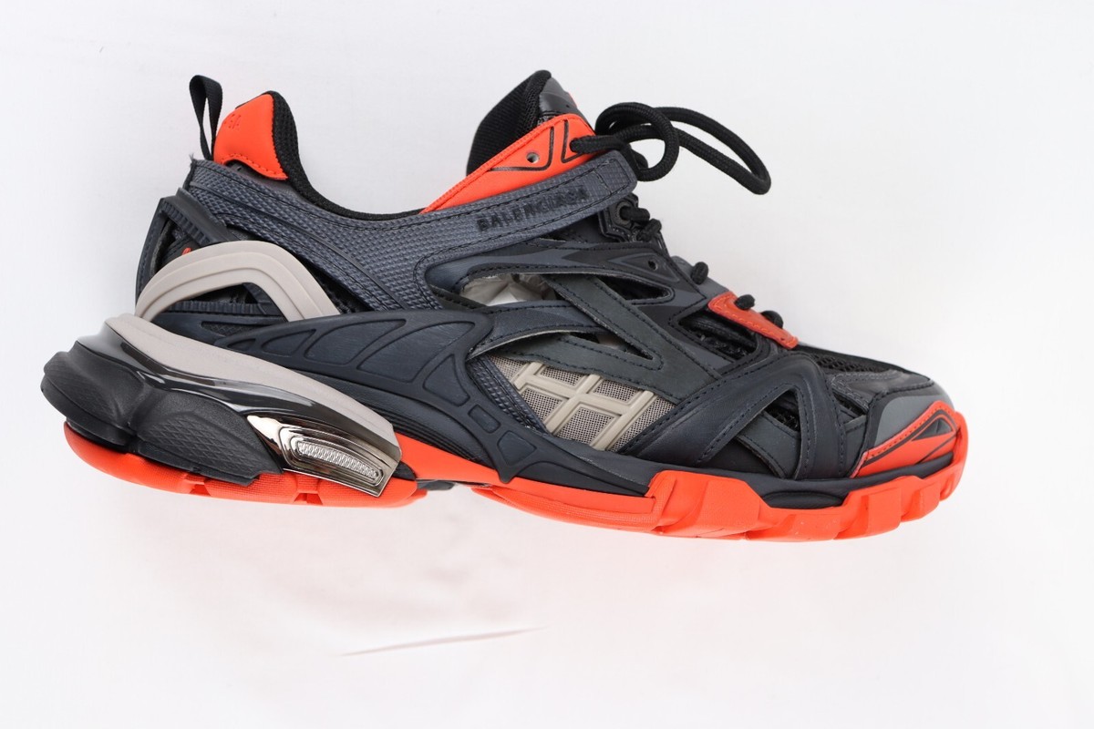 Balenciaga , o1rshd10124 Track 2 Open Sneaker in Black/Red