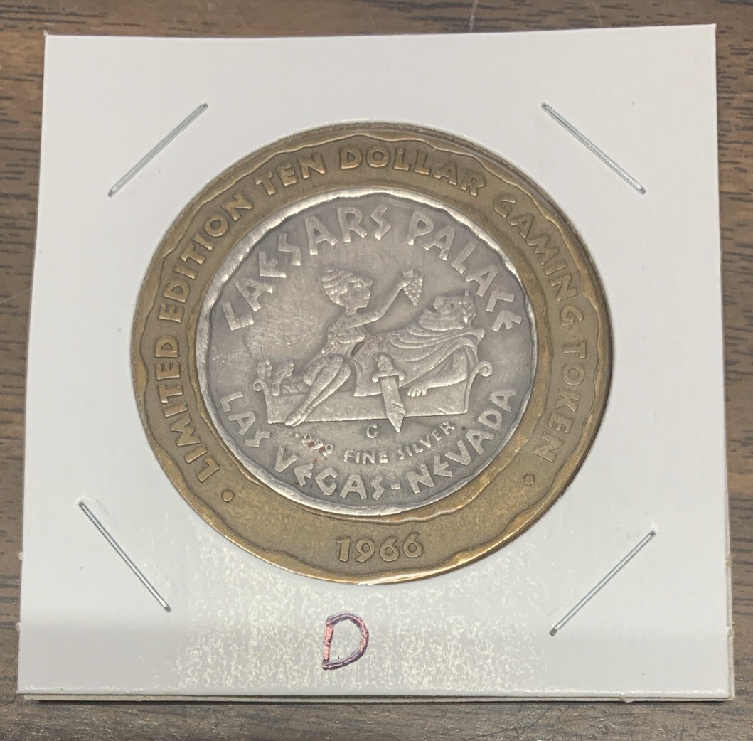 Caesars Palace 限定10ドルトークン 1966年 銀99.9%