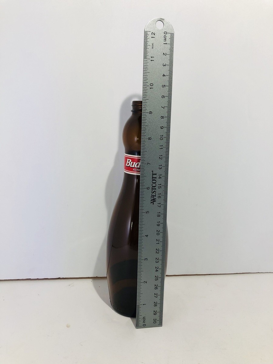 Budweiser 1998 Bowling Pin Style Shaped Beer Bottle. Vintage