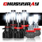 6x Combo 9005+H11+H11 LED Headlight Kit Fog light Bulbs High Low Beam Kit 6000K