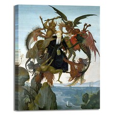 Michelangelo tormento san Antonio quadro stampa tela dipinto telaio arredo casa
