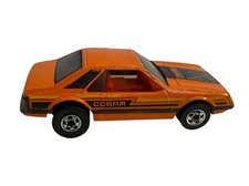 Vintage 1979 Hot Wheels Orangeblack Turbo Mustang Cobra Made In Hong Kong