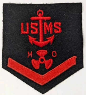 WW2 USMS Motor Machinist Mate 3rd Class - Red on Navy Wool Maritime ...