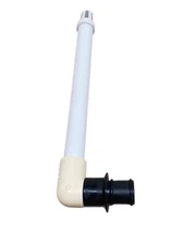 TH MARINE ODT-190-9GS-SB WHITE 12" 90° DEGREE 1" LIVEWELL OVERFLOW DRAIN TUBE