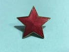 ALBANIAN ARMY CAP BADGE - RED STAR EMBLEM COMMUNISM TIME  RARE