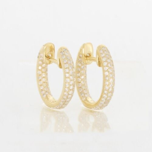 Value €1800 Brilliant Creole Earrings (0.60 Carat) 750 18Carat Yellow Gold - Picture 1 of 8