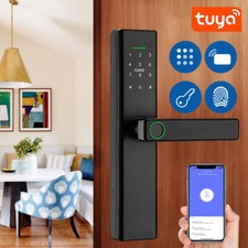 Electronic WIFI Smart Door Lock Tuya APP Fingerprint IC Card Password with key