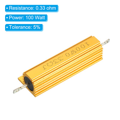Résistances Aluminium 100W 0.33 Ohm - Lot De 5, Avec Vis, Neuf Emballé