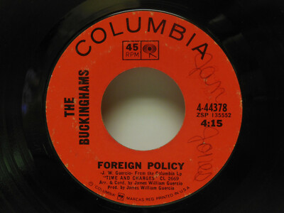 THE BUCKINGHAMS: Susan / Foreign Policy, 45 RPM VG | eBay