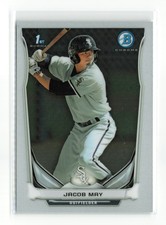 JACOB MAY #BCP3 1ST 2014 BOWMAN CHROME WHITE SOX READ