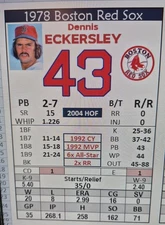 Statis Pro Baseball custom team 1978 Boston Red Sox  PDF FILE ONLY