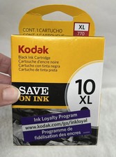 Genuine Kodak 10xl Black Ink Cartridge 10 XL 770 NEW H9 