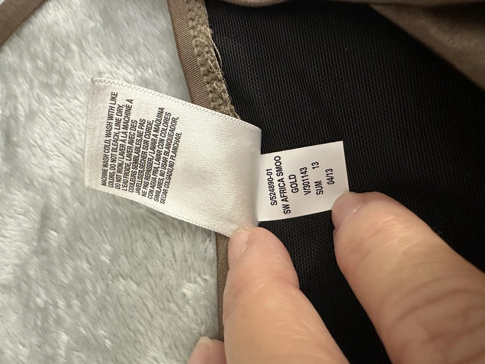 Traje de baño Old Navy para mujer XL dorado marrón de una pieza halter acanalado forrado traje de baño Foto 2 de 4