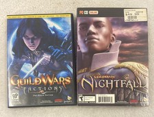 Guild Wars Factions Pre Order Edition & Nightfall PC CD ROM Poster Rare